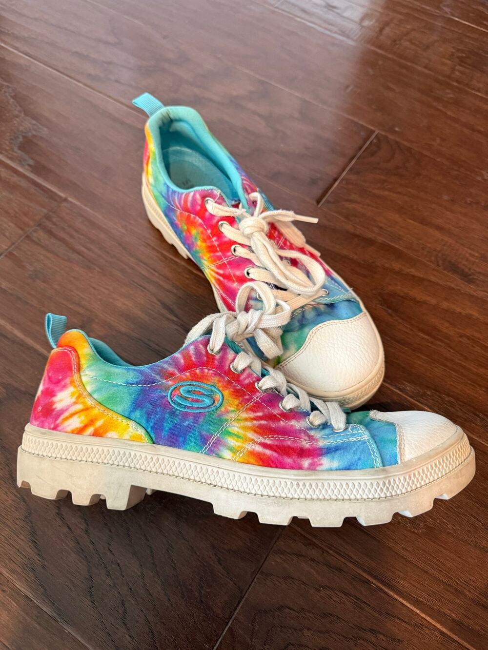 Skechers Y2K Style Chunky Tie Dye Sneakers size 8